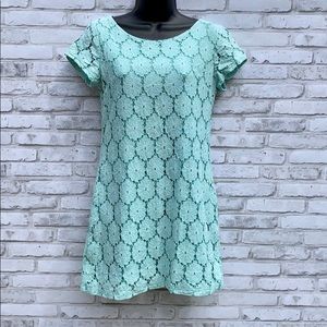 🤍 Turquoise Lace Dress With Exposed Zipper 🤍